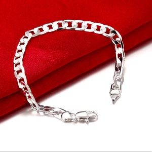 925 Sterling silver 8 inches 6MM bracelet unisex